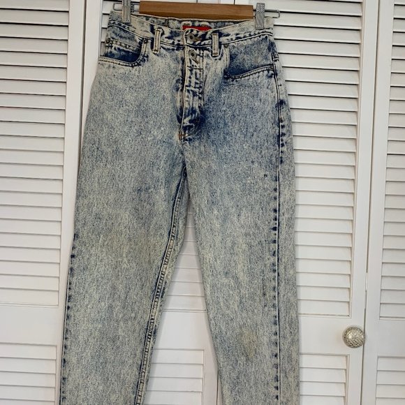 Bonjour Denim - Vintage 80s Bonjour high rise acid wash jeans